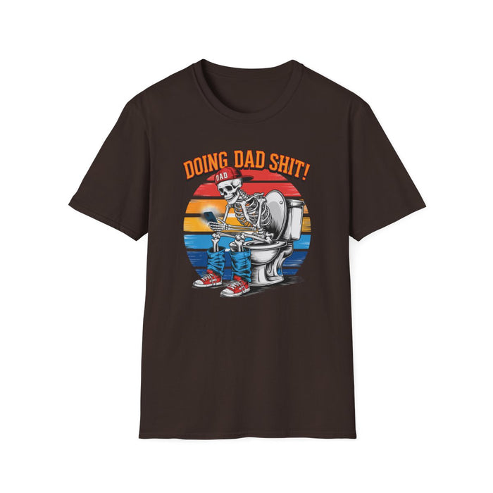 dark heather t-shirt with doing dad shit funny dad print