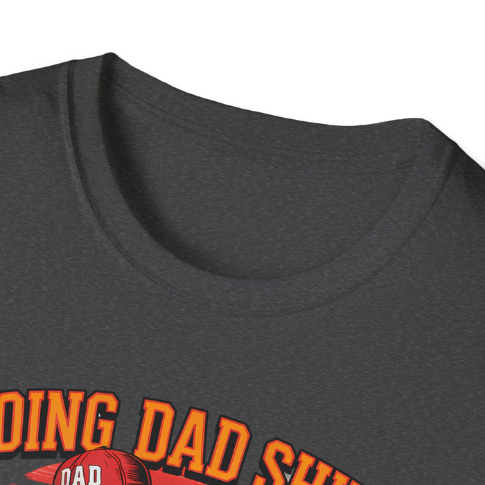 doing dad shit t-shirt lifestyle flat lay showing print detail