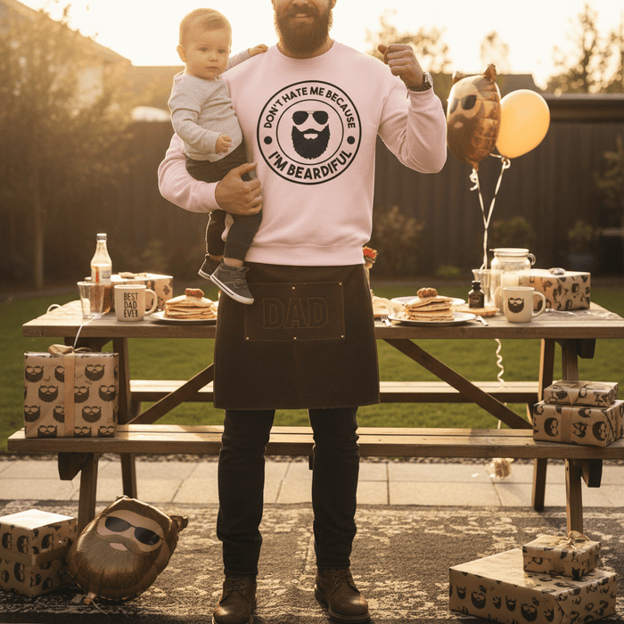beardiful sweatshirt size guide and colour swatch reference