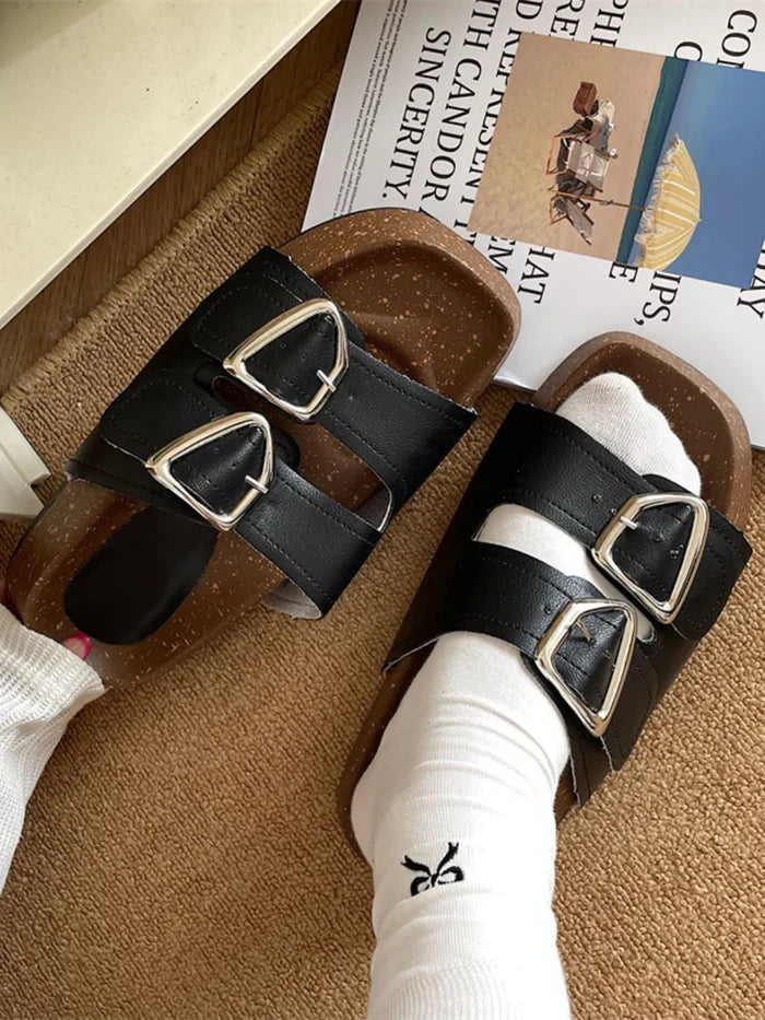 Double Buckle Comfort Sandals