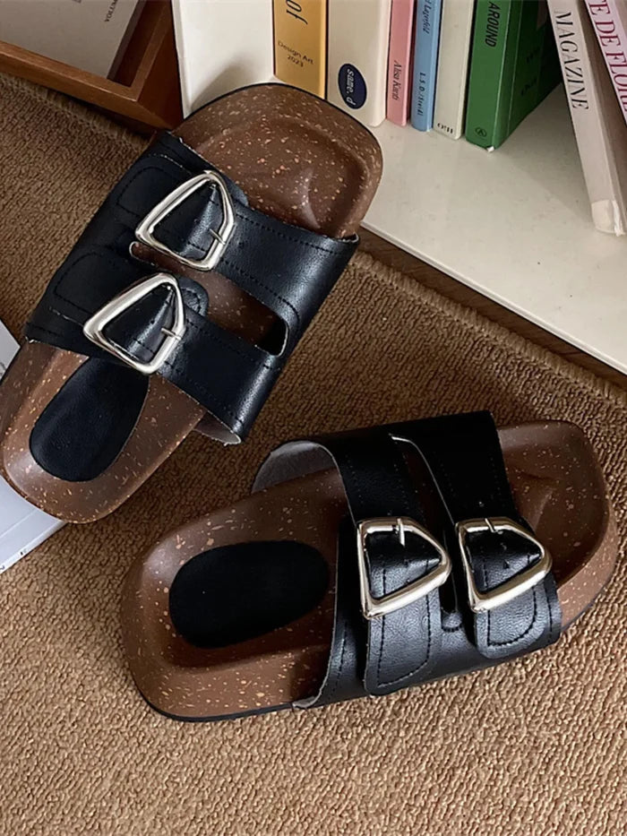 Double Buckle Comfort Sandals