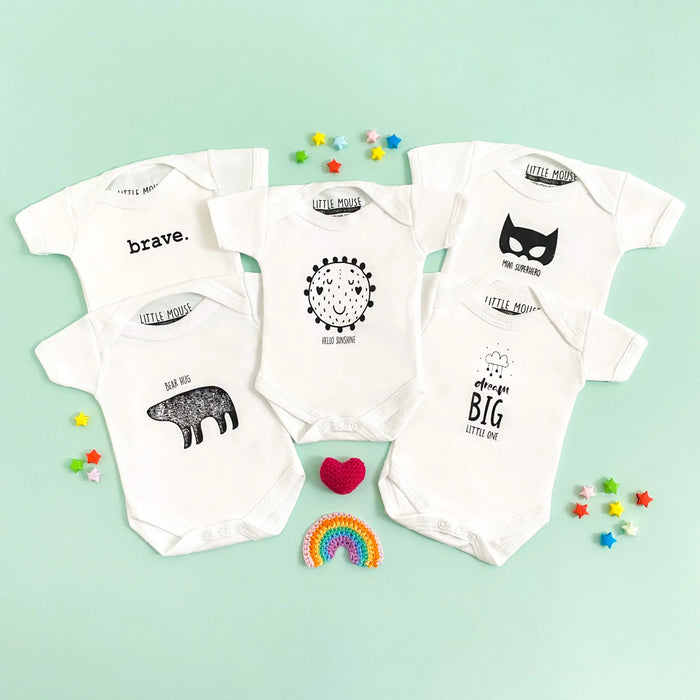"Dream Big Little One" Bodysuit - Blue Bodysuit / Vest Little Mouse Baby Clothing & Gifts