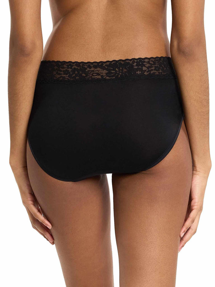 Black DreamEase™ French Brief full coverage back - Rear View, high-rise Modal brief | Hanky Panky