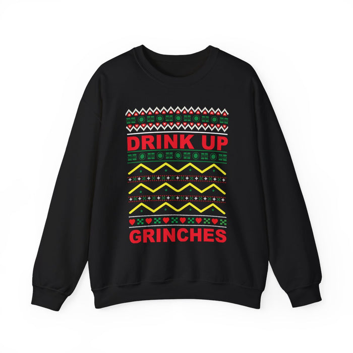 Drink Up Grinches Christmas Sweatshirt - funny sweatshirt by Cheeky Business
