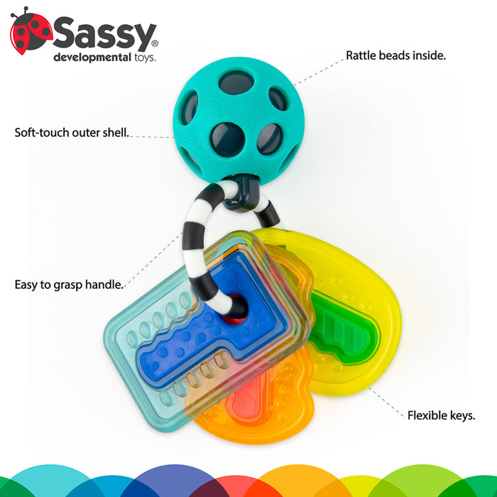 Drive n' Drool Rattle & Textured Teether Keys