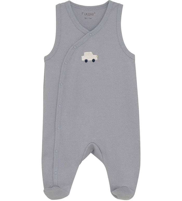 Car Organic Cotton Dungarees & Bodysuit Outfit Fixoni