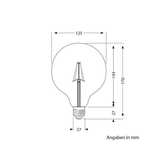 E27 LED Leuchtmittel GLOBE MATT - nicht dimmbar, 806 Lumen (Pendelleuchten)