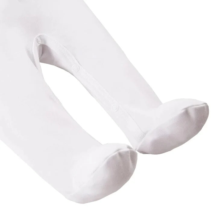 Early Baby Footed Sleepsuit - White Sleepsuit / Babygrow EEVI