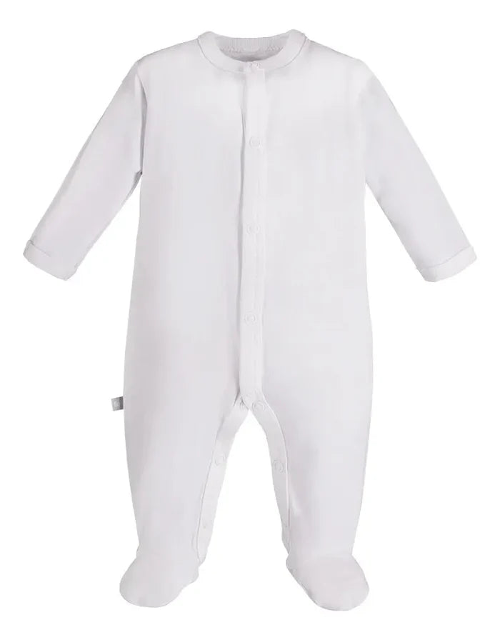 Early Baby Footed Sleepsuit - White Sleepsuit / Babygrow EEVI