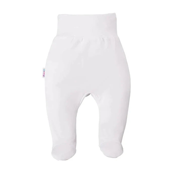 Early Baby Footed Trousers - White Trousers / Leggings EEVI