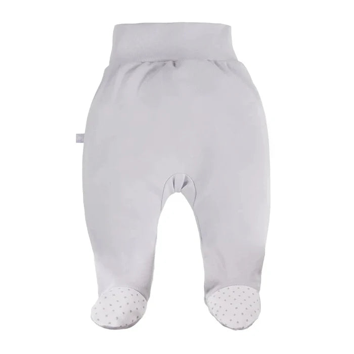 Early Baby Footed Trousers, Embroidered Lamb On The Rear - Grey Trousers / Leggings EEVI