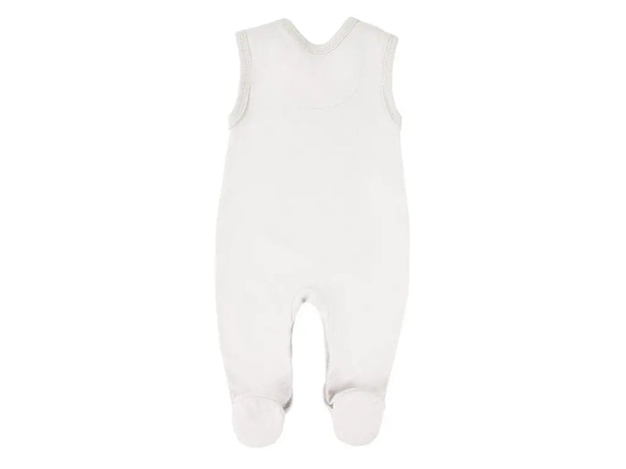 Early Baby Top & Puppy Footed Dungarees Set - Cream Dungaree EEVI