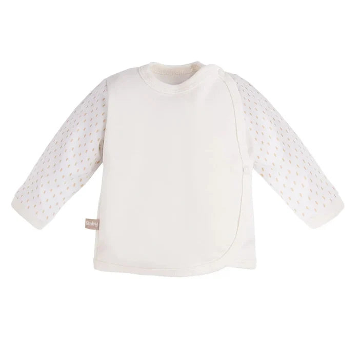 Early Baby Wraparound Top, Cream Top / T-shirt EEVI