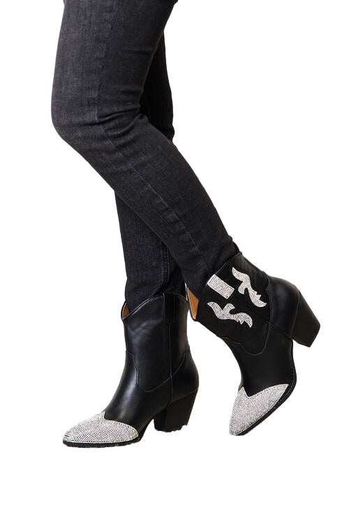 East Lion Corp Rhinestone Pointed Boots
