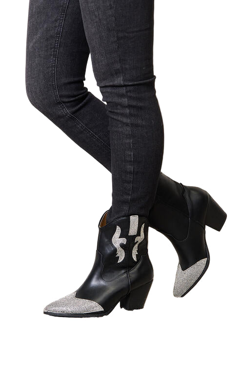 East Lion Corp Rhinestone Pointed Boots