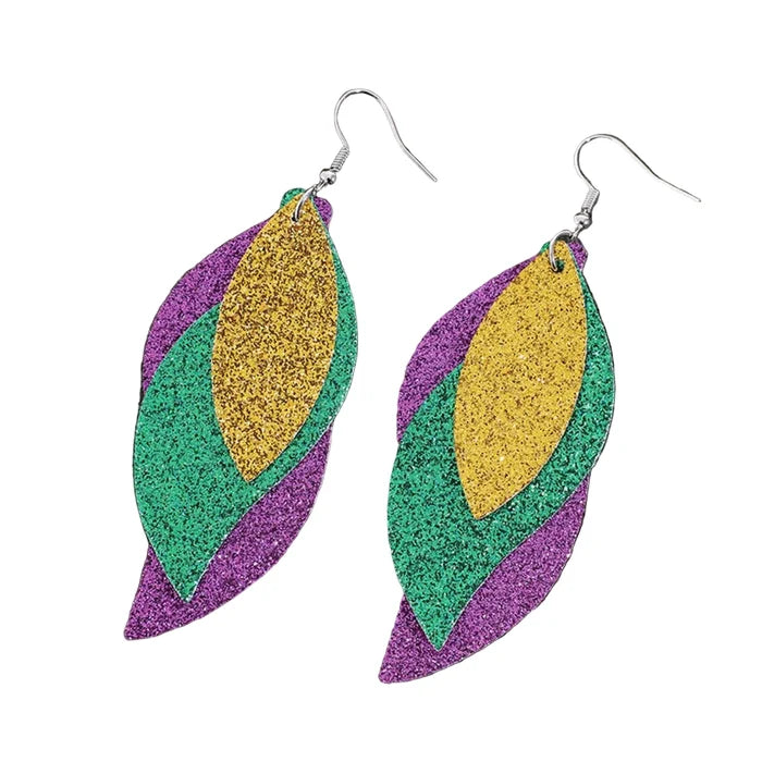 Éclat™ Mardi Gras Statement Leaf Earrings