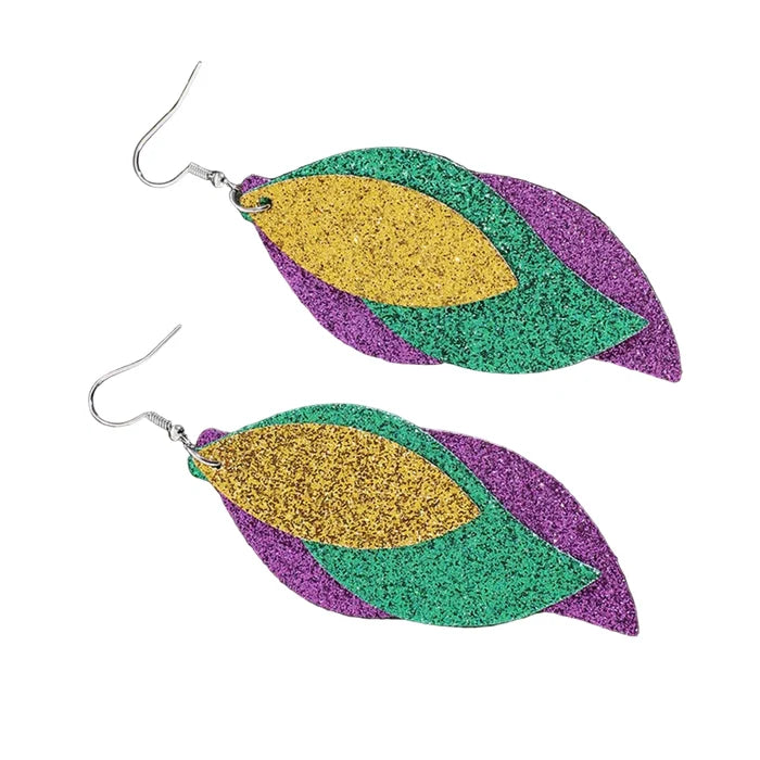 Éclat™ Mardi Gras Statement Leaf Earrings