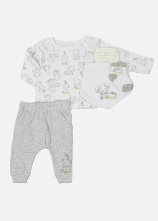 Elephant and Hedgehog 4 Piece Gift Set Pure & Soft