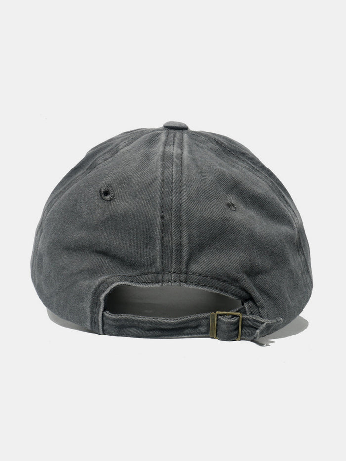 Embroidered Heart Washed Cotton Baseball Cap for Casual Style