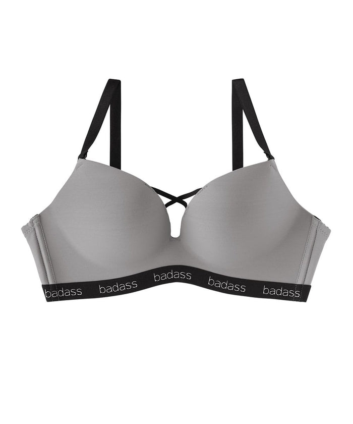 Embroidered Logo Perfect Natural Shape Wireless Bra
