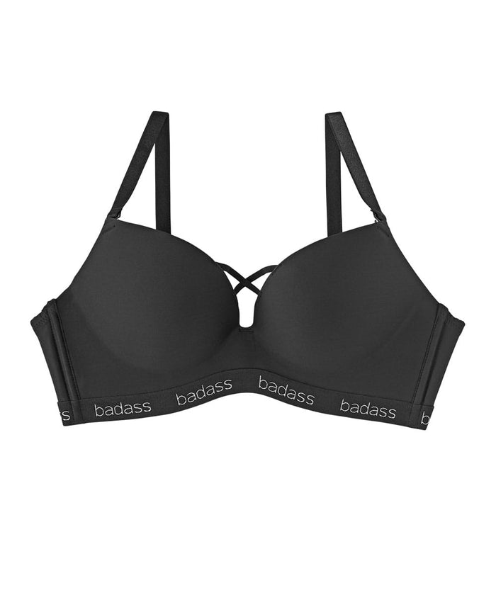 Embroidered Logo Perfect Natural Shape Wireless Bra