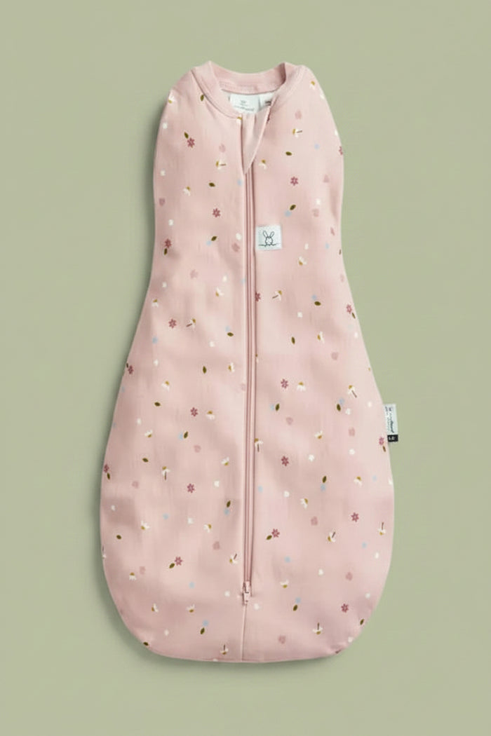 Ergopouch - Organic All Year Cocoon Swaddle Bag -Pink Daisies -1 Tog Sleeping Bag ErgoPouch - Australia