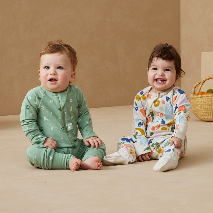 ergoPouch Layer | Long Sleeve Zip Bodysuit 1.0 TOG - Fruit Salad