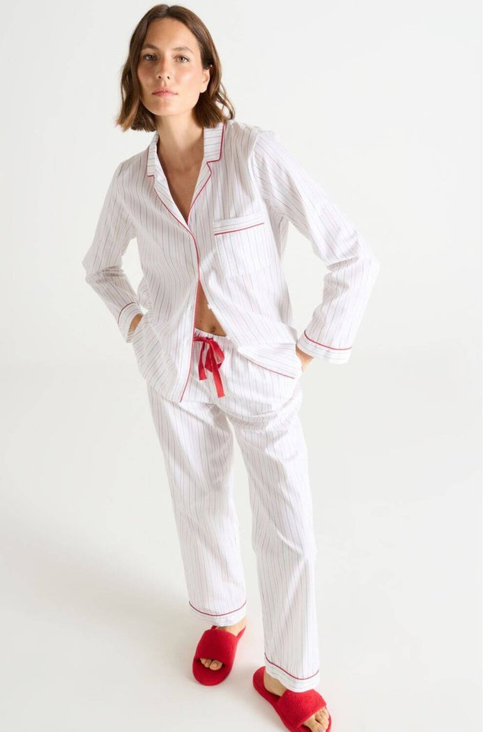Laurence Tavernier Essentiel Long Pj Set in Multi Stripe