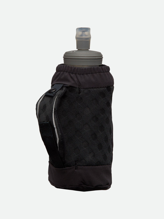 color:Black/Sailor Blue||seo:Nathan ExoDraw 2.0 18oz Hydration Handheld - Black/Sailor Blue - Back View Featuring Strap