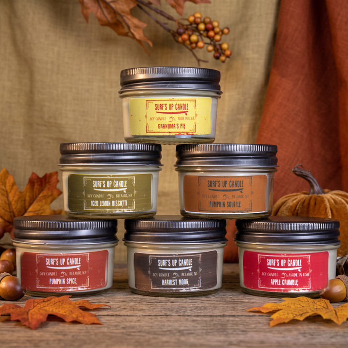Fall Essentials Sampler Candle Set | 6 Mini Mason Jar Candles