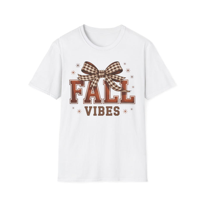 Fall Vibes Bow T-Shirt - funny t-shirt by Cheeky Business