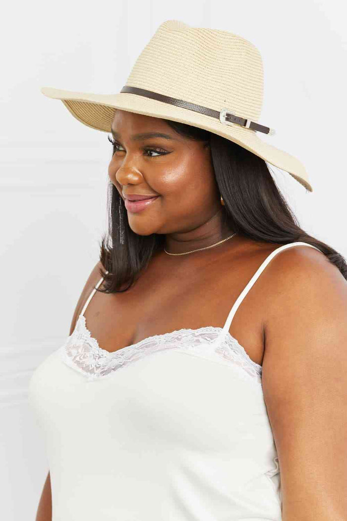 Fame Boho Summer Straw Fedora Hat for Trendy Women