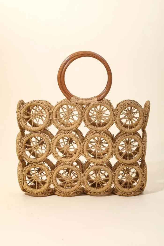 Fame Intricate Braided Wheels Handbag