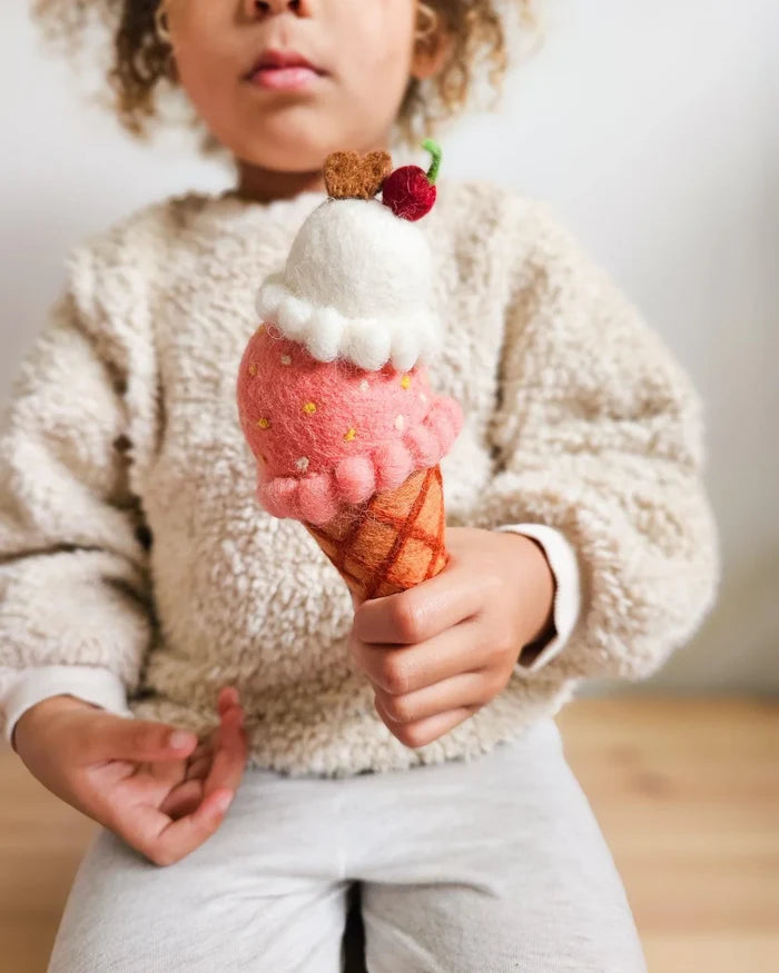 Felt Watermelon and Coconut Sorbet Ice Cream