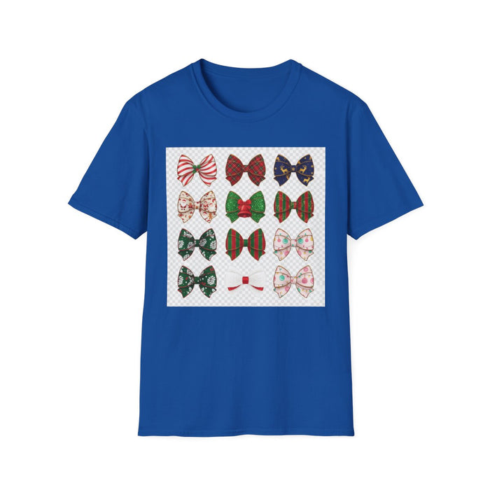 Festive Bow Pattern T-Shirt - funny t-shirt by Cheeky Business