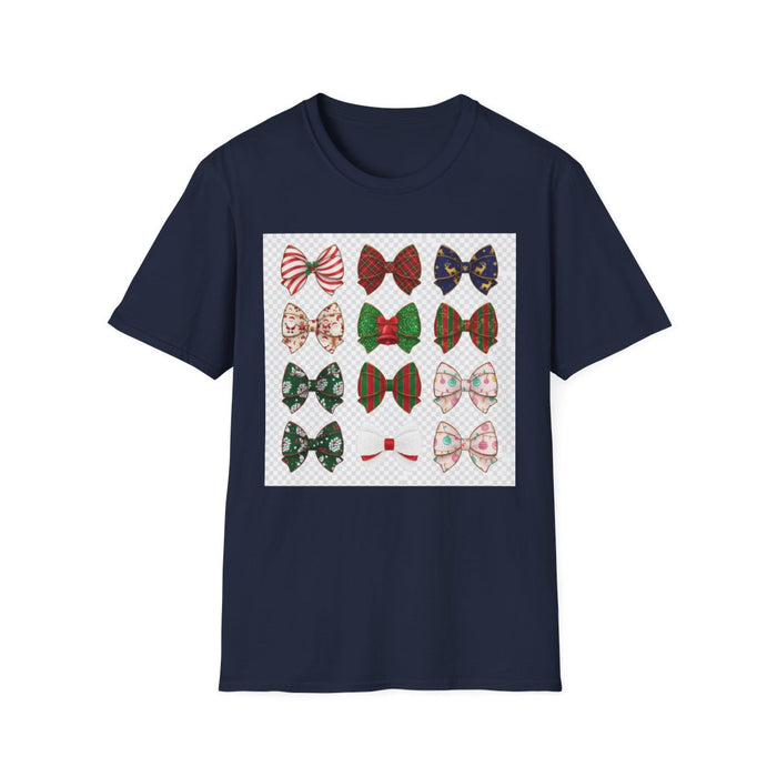Festive Bow Pattern T-Shirt - funny t-shirt by Cheeky Business