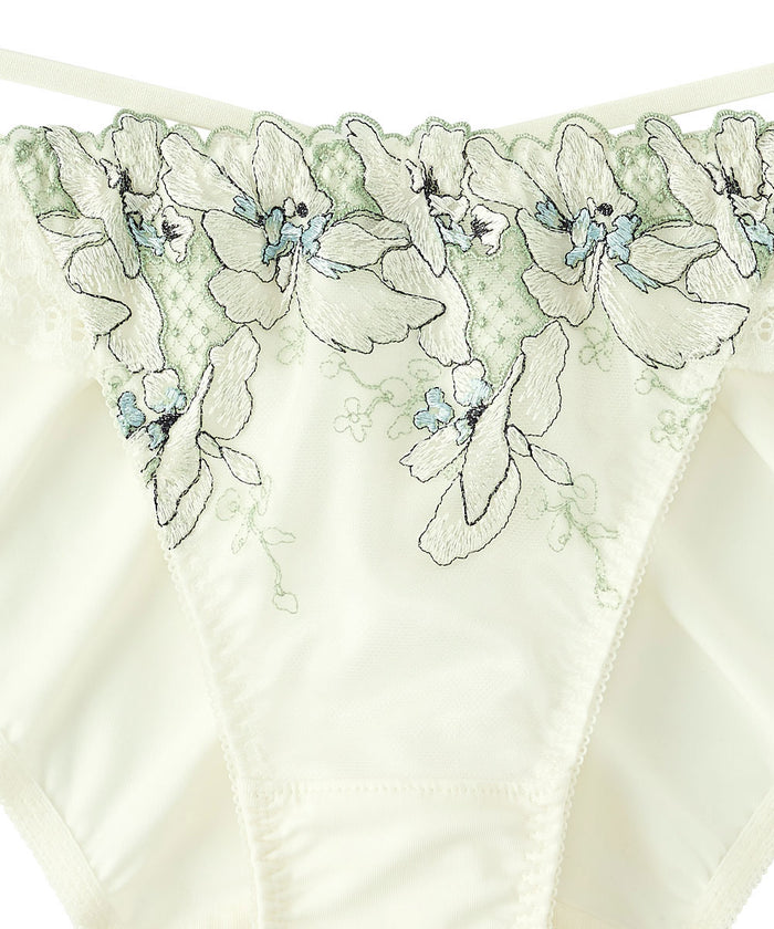 Floral Embroidery Bikini Panty