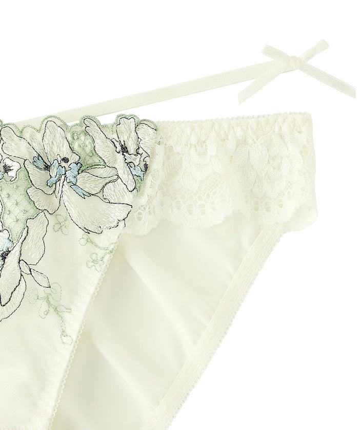 Floral Embroidery Bikini Panty