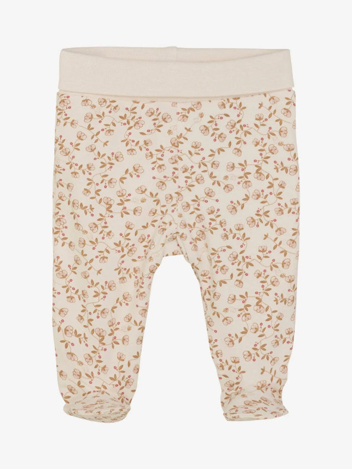 Organic Cotton Floral Footed Trousers Trousers / Leggings Fixoni