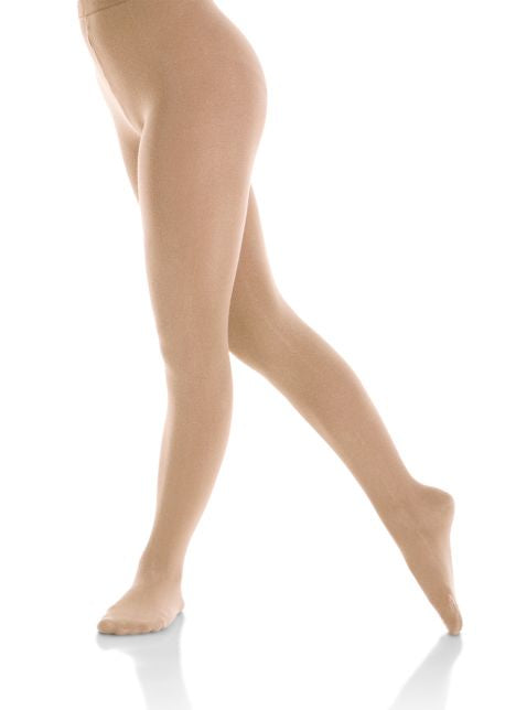 Footed Natural Satiny Figure Skating Tights