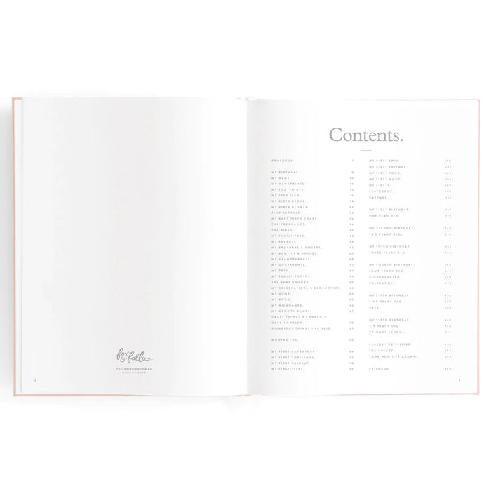 Fox & Fallow Baby Record Book - Rose