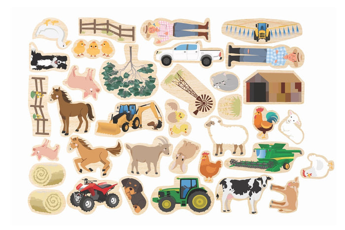 Fridge Friends 35 Piece Magnet Set - Aussie Farm