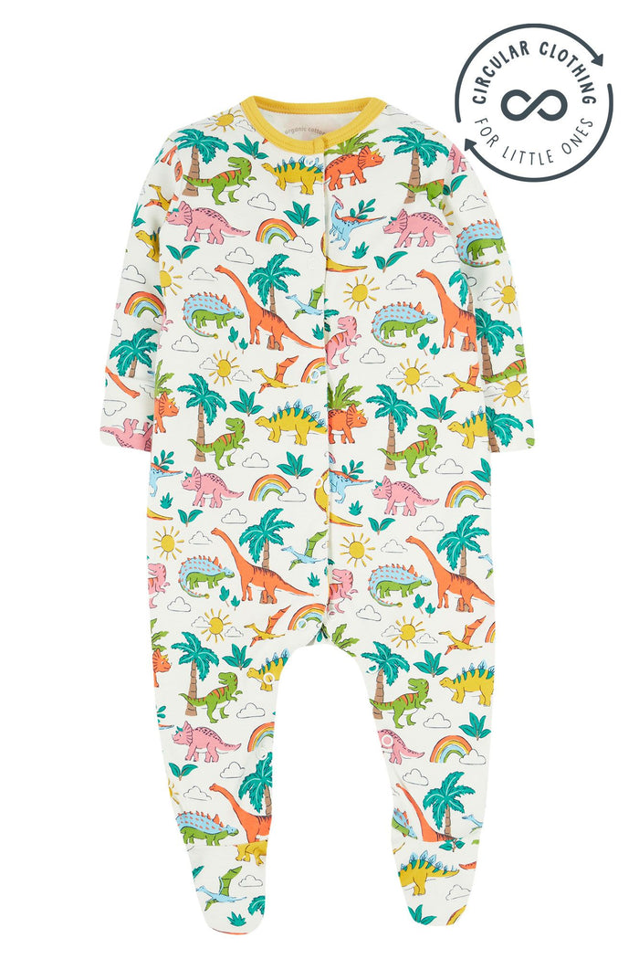 Frugi Organic Cotton Dinoland Babygrow Sleepsuit / Babygrow Frugi