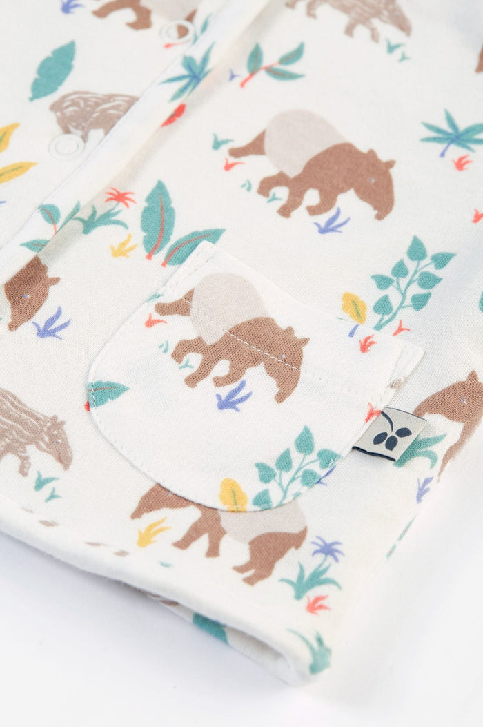 Frugi Organic Cotton Happy Hooded Snuggle Jacket Cardigan / Jacket Frugi