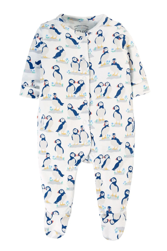 Frugi Organic Cotton Puffin Babygrow and Top Gift Set Sleepsuit / Babygrow Frugi