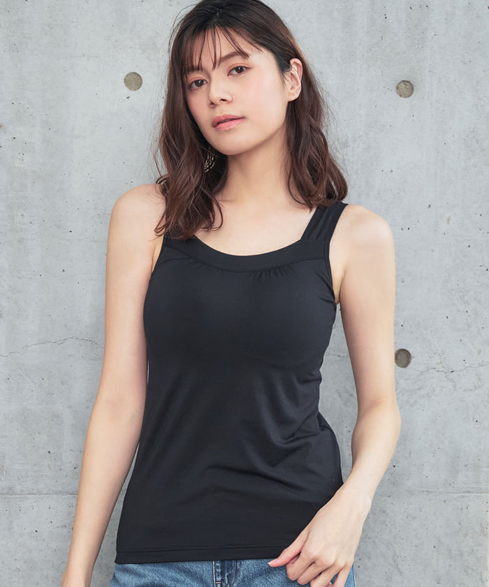 Full Coverage Wireless Built-In Bra Tank Top (E-F-G-H Cup)
