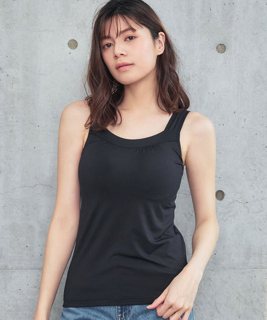Full Coverage Wireless Built-In Bra Tank Top (E-F-G-H Cup)