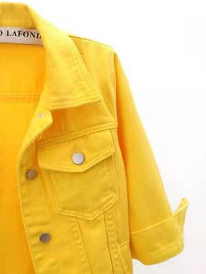 Full Size Cropped Denim Jacket Plus Size