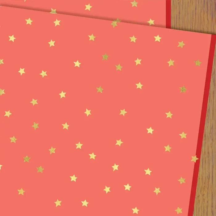 Gold Foiled Coral Stars
