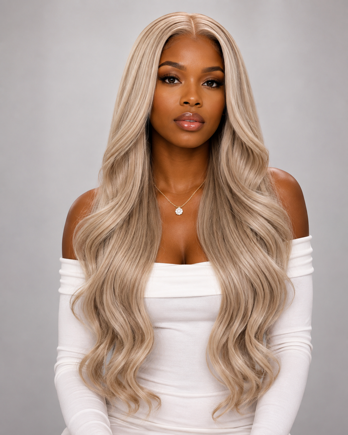 Gilded Strands™ Icy Blonde Wave Wig — 24"